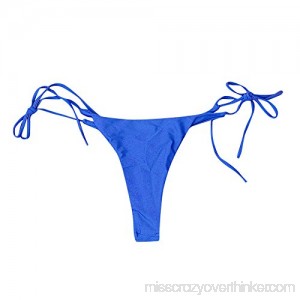 Inverlee Women Swimwear Brazilian Cheeky Bikini Bottom Side Tie Thong Bathing Swimsuit Blue B07BXHMZ49